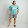 HUK Mens Short Sleeve Performance Tee, Fishing T-Shirt for Men, HUK Stacked Logo - Marine Blue, XX-Large view 3