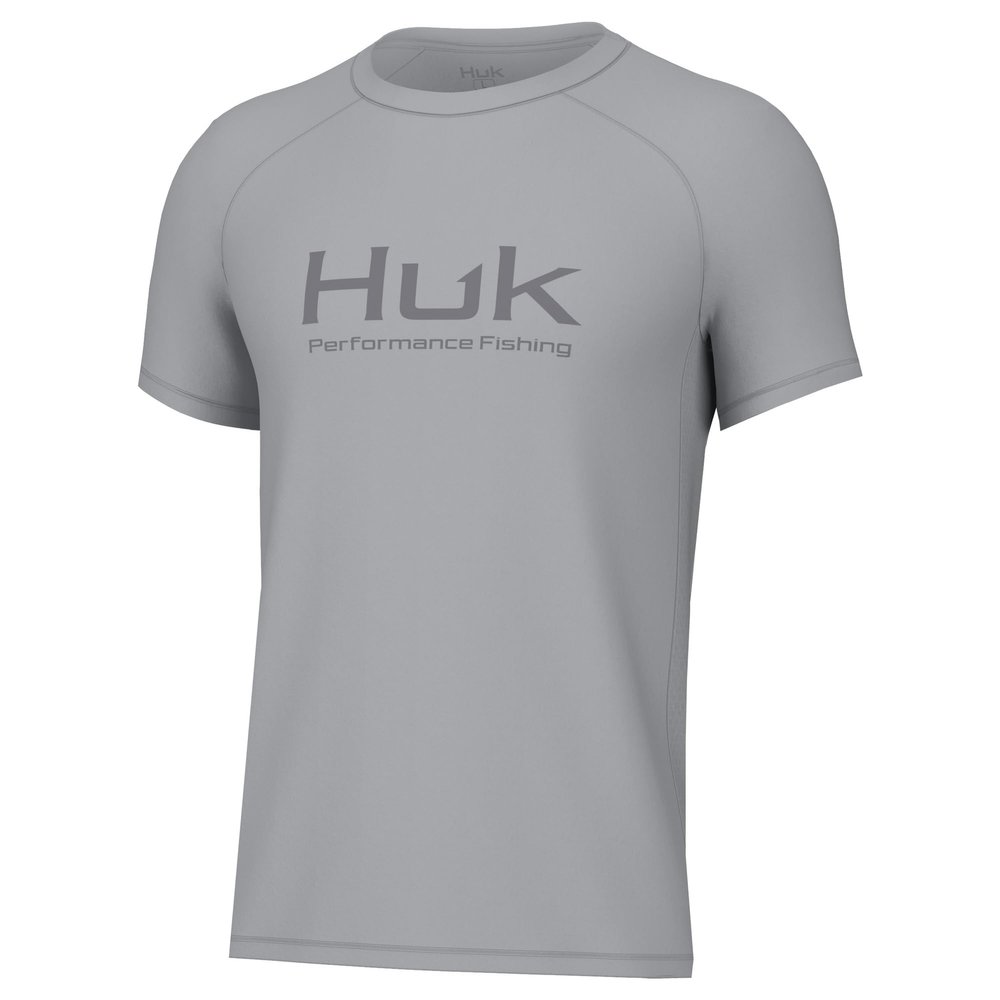 HUK Boys Pursuit Solid Short Sleeve Shirt, Fishing for Kids, Harbor Mist, X-Large US