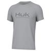 HUK Boys Pursuit Solid Short Sleeve Shirt, Fishing for Kids, Harbor Mist, X-Large US