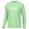 HUK Mens Pursuit Vented Long Sleeve Shirt, +30 UPF Fishing Shirt, Patina, Small view 1