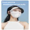 Ice Silk Breathable Outdoor Hanging Ear Sunscreen Mask UPF 50+ Breathable Sun UV Protection Face Mask for Women (A Light Green,US,Alpha,Medium,Regular,Regular) view 3
