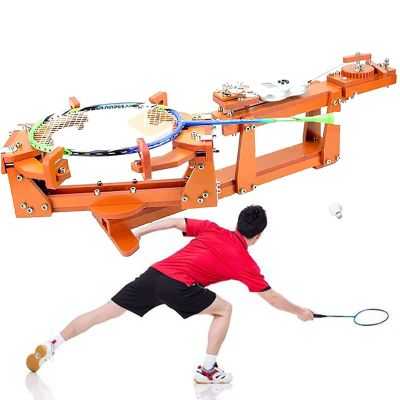 CEVIZ Badminton Racket String Machine, 6-Point Fixed 60lb Winch Type Badminton String Machine, Badminton Racket Stringer for DIY Squash, Tennis or Badminton Rackets