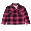 ZENTHACE Kids Girls Sherpa Lined Flannel Shacket Jacket Plaid Flannel Shirts Winter Fleece Jackets Boy Hot Pink XXL Size 18-20 view 1