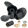 Qiclear 14 1/2 x 19 Pitch 48-832830A45 Rubber Hub Aluminum Boat Outboard Moto Propeller fit Mercury Engines 135-300HP&Mercruiser Alpha One Propeller, Hub Kits Included, 15 Spline Tooth,RH view 2