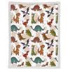 Cute Dinosaur Theme Throw Blanket Lightweight Soft Blanket for Women Mom Adult Couch Bed Camping Outdoor Picnic Travel Outdoor (30 x 40 in) view 1