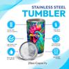 Hyturtle Personalized Gifts For Chicken Lover - Chickens Prints Customized Name Stainless Steel Tumbler 20oz With Lid - Idea Farm Animals Lover Gifts For Women, Girl, kids On Birthday, Christmas view 4