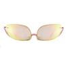 ICARA Futuristic Sunglasses for Men Women Fashion Y2K Wrap Around Sun Glasses (PINK) view 1