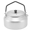 Keenso Coffee Pot, Camping Kettle Lightweight Aluminum Alloy Portable Camp Tea Pot Coffee Pot Silicone Handle for Barbecue Picnic Outdoor Hiking 15x15x16cm Silver view 1