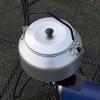 Keenso Coffee Pot, Camping Kettle Lightweight Aluminum Alloy Portable Camp Tea Pot Coffee Pot Silicone Handle for Barbecue Picnic Outdoor Hiking 15x15x16cm Silver view 3