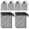 Sliverdew 10PCS Small Mesh Bags Drawstring Black Mesh Drawstring Bag Mini Nylon Net Bag with Drawstrings Small Travel Stuff Bags 6 x 4 inch view 1