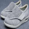 ACE SHOCK Mens Diabetic Shoes Wide Width Elderly Walking Shoes with Adjustable Closure Air Cushion Sneakers for Plantar Fasciitis Bunions Swollen Feet (11.5,Pale Grey) view 3