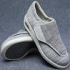 ACE SHOCK Mens Diabetic Shoes Wide Width Elderly Walking Shoes with Adjustable Closure Air Cushion Sneakers for Plantar Fasciitis Bunions Swollen Feet (11.5,Pale Grey) view 4