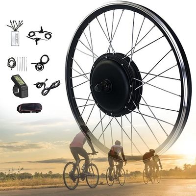 GEHPYYDS E-Bike Conversion Kit 36V/48V 350W/500W Front Hub Motor Kit Electric Bike Conversion Kit 20"/24"/26"/27.5"/28"/29"/700CFront Wheel Electric Bike Kit with LCD4 Display,28in-36V/350W