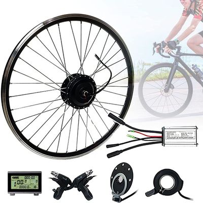 GEHPYYDS Front Hub Motor Kit,36V 48V 250W 350W 500W 1000W 1500W Ebike Conversion Kits Front Wheel 20"-700C Electric Bike Conversion kit, Brushless Hub Motor E-Bike Conversion Kit,20inch-48V/1000W