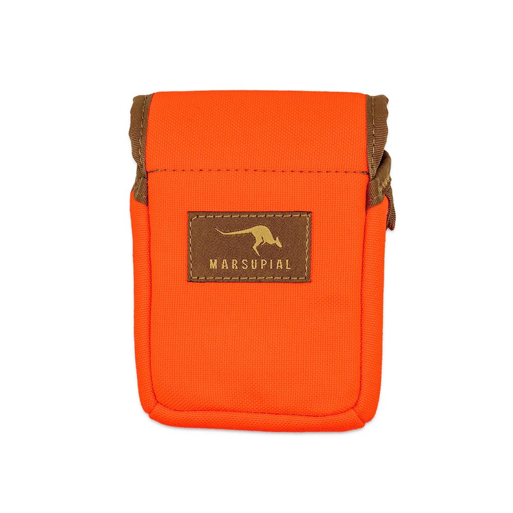 Marsupial Gear Rangefinder Pouch - Magnetic Optics Case Attachment for Quick Access to Hunting Range Finders with Fleece Lining to Protect Your Gear, Blaze, Large