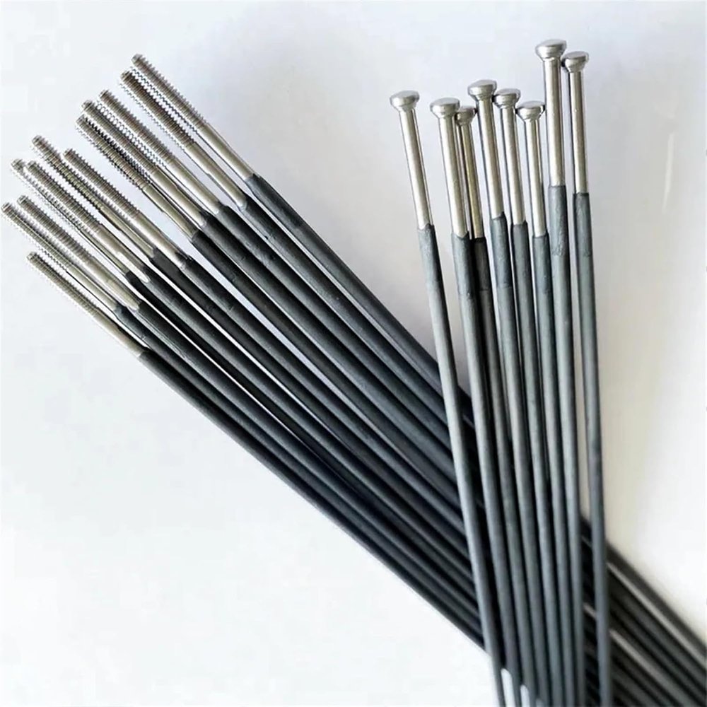 eforsit 36Pack Carbon Fiber Material Bicycle Spokes 245mm with Copper Caps Straight Pull Hub General Lightweight Spoke Road Bike Straight Flat Wheel Spokes Cycling Accessories for Mountain Bike/MTB