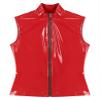 Lorilida Mens Wet Look Faux Leather Zipper Sleeveless Jacket T-Shirts Slim Fit Muscle Tops Waistcoat Red X-Large view 1