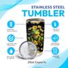 Hyturtle Personalized Gifts For Frog Lover - Just A Girl Who Loves Frogs Custom Name Stainless Steel Tumbler 20oz With Lid - Idea Cute Animals Lover Gifts For Women, Girl, Kids On Birthday, Christmas view 4