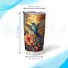 Hyturtle Personalized Gifts For Hummingbird Lover - Hummingbird With Floral Custom Name Stainless Steel Tumbler 20oz With Lid - Idea Animal Lover Gifts For Women Girl Kids On Birthday, Christmas view 3