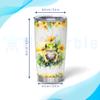 Hyturtle Personalized Gifts For Frog Lover - Frog Sunflower Prints Customized Name Stainless Steel Tumbler 20 oz With Lid - Idea Cute Animals Lover Gifts For Women, Girl, Kids On Birthday, Christmas view 4