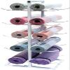 REMYS Rolling Yoga Mat Cart Floor Yoga Mat Holder Rack, Large Capacity Foam Roller/Exercise Mats/Pilates Mats Storage Organizer (Color : White) view 1