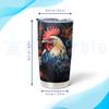 Hyturtle Personalized Gifts For Chicken Lover - Rooster Prints Custom Name Stainless Steel Tumbler 20oz With Lid - Idea Farm Animals Lover Gifts For Women, Girl, Kids On Birthday, Christmas view 3
