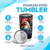 Hyturtle Personalized Gifts For Chicken Lover - Rooster Prints Custom Name Stainless Steel Tumbler 20oz With Lid - Idea Farm Animals Lover Gifts For Women, Girl, Kids On Birthday, Christmas view 4