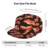 Bacon Printing Baseball Cap for Men Women Classic Snapback Hat Hip Hop Style Flat Bill Brim Adjustable Visor Beach Trucker Hat view 4
