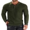 COOFANDY Men's Knit Polo Shirts Long Sleeve Sweater Polo Lightweight Fashion Casual Collared T Shirts, Army Green, XXXL view 1