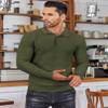COOFANDY Men's Knit Polo Shirts Long Sleeve Sweater Polo Lightweight Fashion Casual Collared T Shirts, Army Green, XXXL view 2
