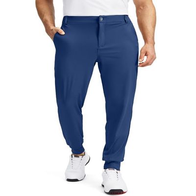 Soothfeel Men's Golf Joggers Pants with 5 Pockets Slim Fit Stretch Sweatpants Running Travel Dress Work Pants for Men(Blue, M)
