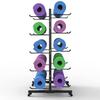 REMYS Large Capacity Yoga Mat Rack Organizer, Freestanding 5 Tier Double-Sided Foam Roller Display Stand Holder for Yoga Studios view 1