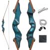 oubert 60inch Black Hunter Takedown Longbow 20-60lbs Archery Set Left Hand Practice Bow for Adults Outdoor Targeting and Shooting Practice (50LBS) view 1