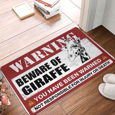 Backyard Bar Decor Beware of Giraffe Doormat Stuff for Bedroom Welcome-Ish Front Door Sign (Size : 50X80CM)