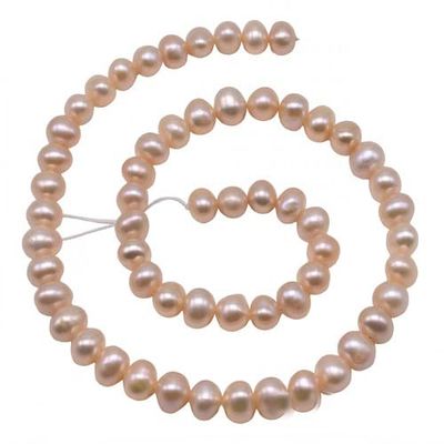 AA Round Pearl, 6-6.5mm Full Strand, Genuine Freshwater fine Pearl, Thick Nacre Pearl Beads, Natural Real Pearl Slightly Blemish CHIK-STNRD-37922