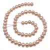 AA Round Pearl, 6-6.5mm Full Strand, Genuine Freshwater fine Pearl, Thick Nacre Pearl Beads, Natural Real Pearl Slightly Blemish CHIK-STNRD-37922 view 1