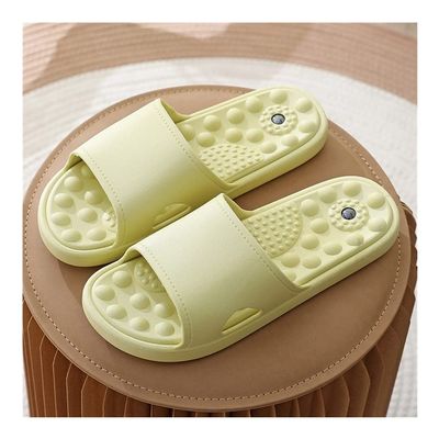 LUXRUB Plantar Fasciitis Massage Slippers Women Men Acupressure Sandals Open Toe Shower Shoes Summer House Slides Relief Foot Arch Arthritis Neuropathy Pain (Color : Green, Size : 5.5/6)