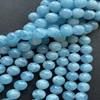 AAA Natural Blue Aquamarine Stone Bead. 8mm Round Bead Real Genuine Natural Blue aguamarine Gemstone Full Strand 15.5 CHIK-STNRD-37875 view 2