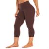 CRZ YOGA Butterluxe High Waisted Capris Workout Leggings for Women 21'' - Lounge Buttery Soft Yoga Pants Taupe Medium view 1