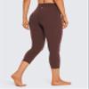 CRZ YOGA Butterluxe High Waisted Capris Workout Leggings for Women 21'' - Lounge Buttery Soft Yoga Pants Taupe Medium view 2