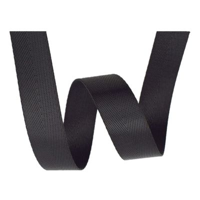 Black Herringbone Nylon Webbing for Bag Strap Belt Cargo Strapping Climbing DIY Accessories