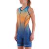 Synergy Women's Pro Sleeveless Racerback Trisuit (Orange Wave, X-Large) view 1