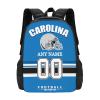 Carolina Backpack Custom Football Sport Backpacks, Customized Personalized Name And Number Backpack Travel Bag Gifts For Fans Men Women 17in view 1