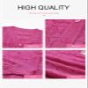 Dokotoo Women's Cardigans Sexy V Neck Fall Sweaters for Women 2025 Cardigans Hot Pink Sweaters Long Sleeve Tops Open Front Stylish Hot Pink Button Down Shirts XX-Large view 3