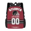 Atlanta Backpack Custom Football Sport Backpacks, Customized Personalized Name And Number Backpack Travel Bag Gifts For Fans Men Women 17in view 1