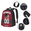 Atlanta Backpack Custom Football Sport Backpacks, Customized Personalized Name And Number Backpack Travel Bag Gifts For Fans Men Women 17in view 3