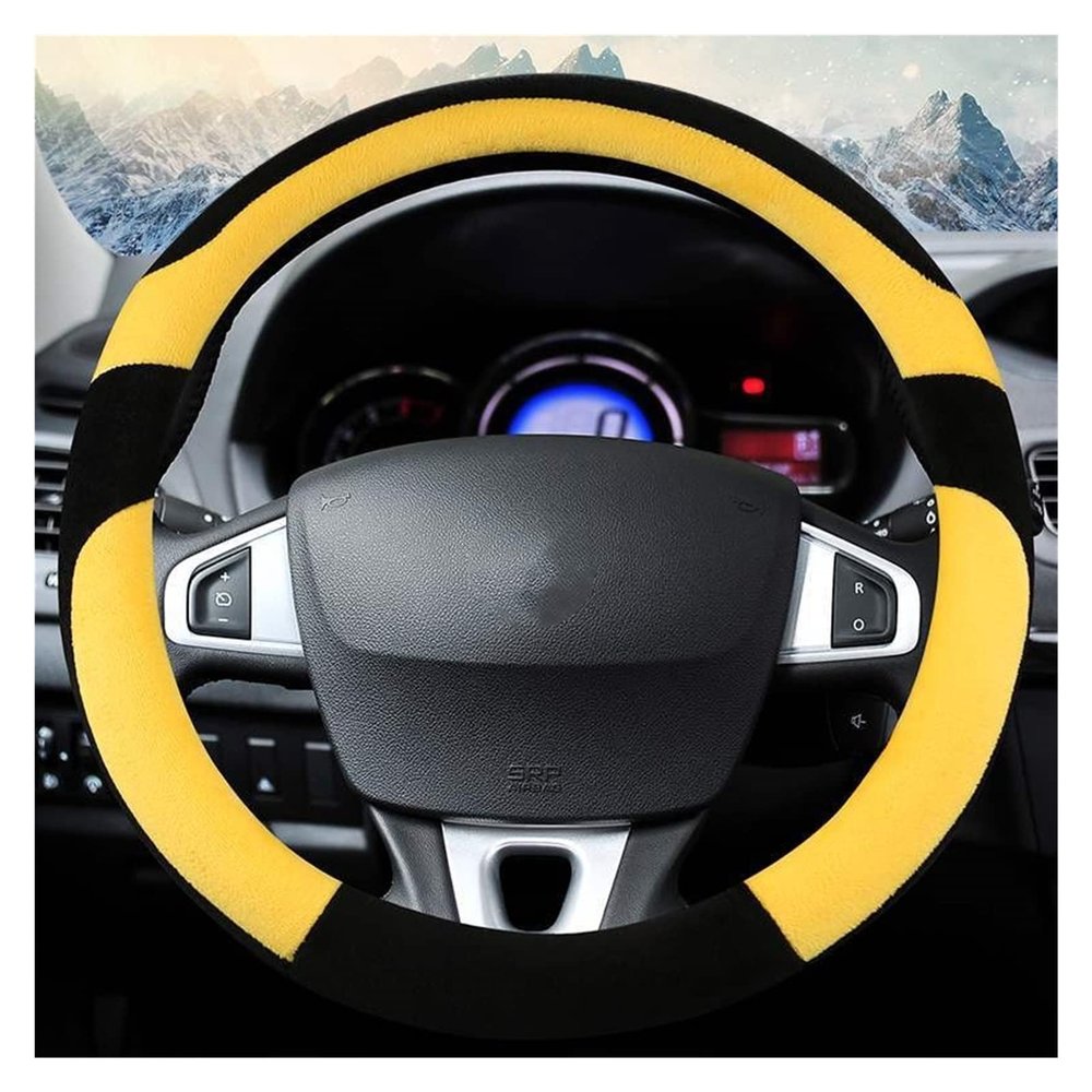 FUERU Car Steering Wheel Cover Set Universal Car Steering Wheel Cover Autumn and Winter Plush Ultra-Thin Fit Car Interior (Color : 5#)