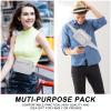 Cute Large Fanny Packs for Women Men Cross Body Nylon Waist Bag Grey Fashion Designer Fanny Pack for Exercise Travel Gym Workout Running Bum Bag Gray Hiking Quilted Fanny Pack view 3