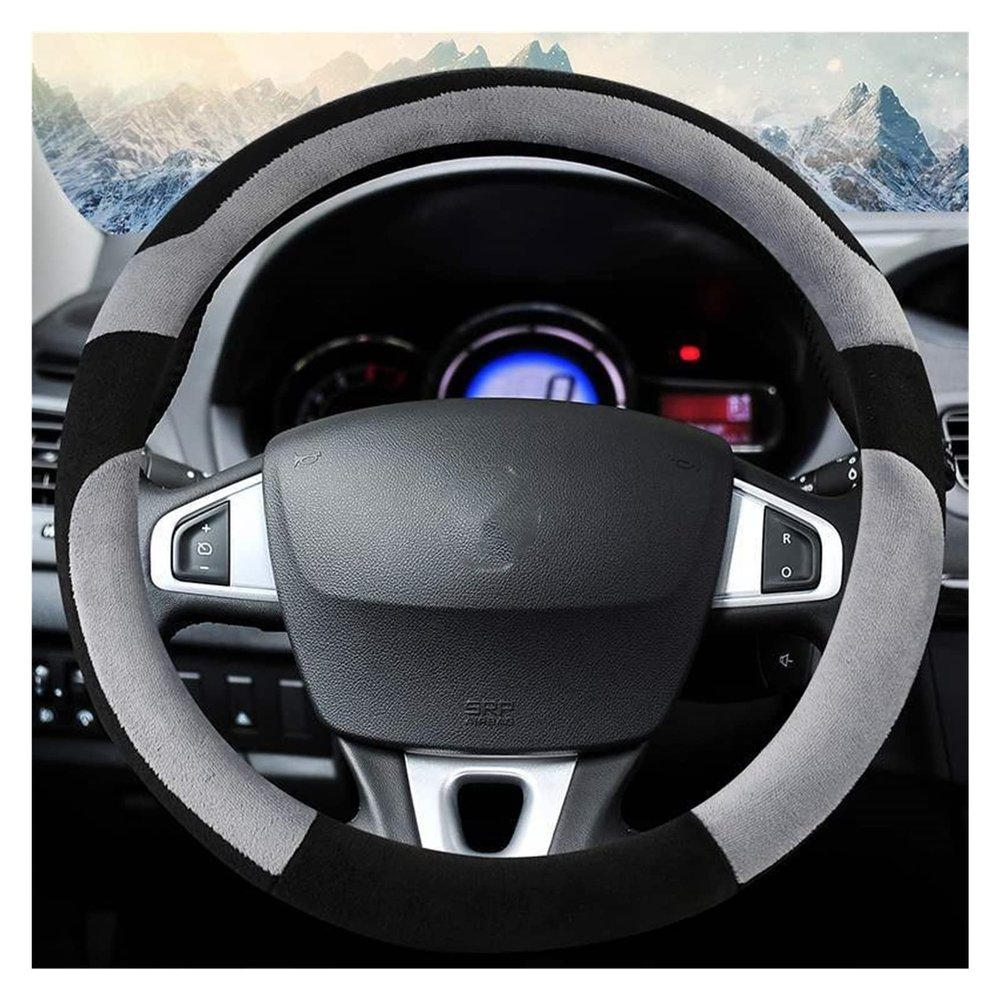 FUERU Car Steering Wheel Cover Set Universal Car Steering Wheel Cover Autumn and Winter Plush Ultra-Thin Fit Car Interior (Color : 3#)