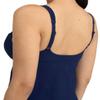 ARENA Bodylift Women's Manuela B-Cup Tankini Two-Piece Shaping Swimsuit Set Tummy Control Bathing Suit U Back, Navy/White Logo, Size 34 view 3